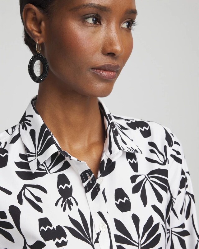 No Iron Stretch Pottery Shirt - image 4